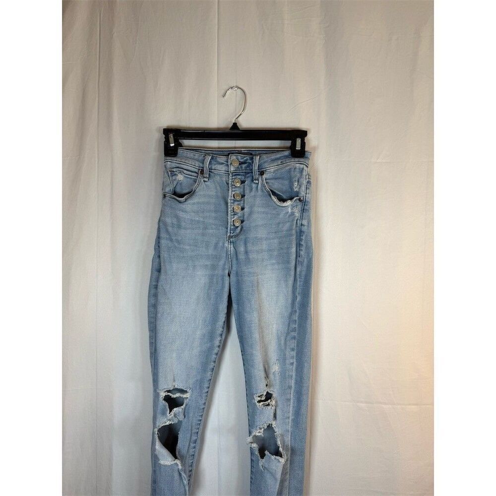 Abercrombie & Fitch Jeans Womens Size 26 Blue Light Wash High Rise Skinny - Picture 2 of 15